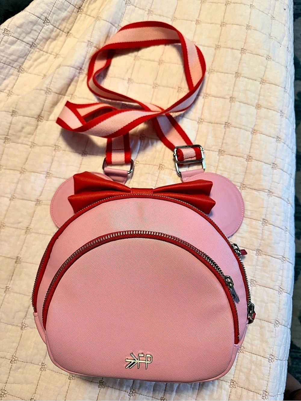 FRESHLY PICKED Pink & Red Bow crossbody Mini Bag